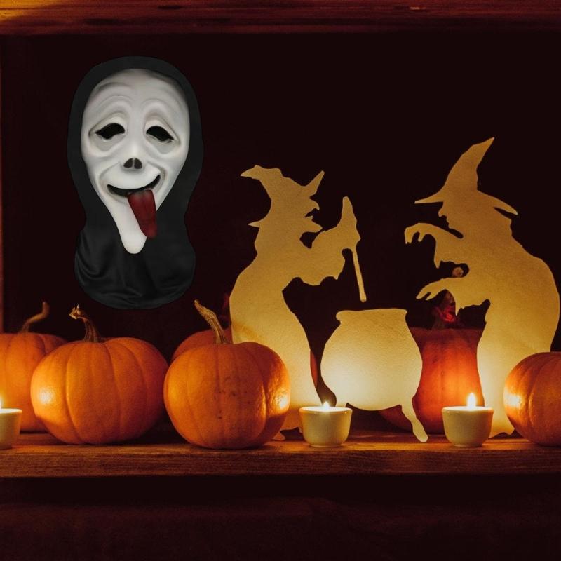 Totenkopf Sturmhaube Überzug für Themenveranstaltung Komfortables Design Realistische Gesichtsmaske Furchteinflößende Halloween Gesichtsbedeckung