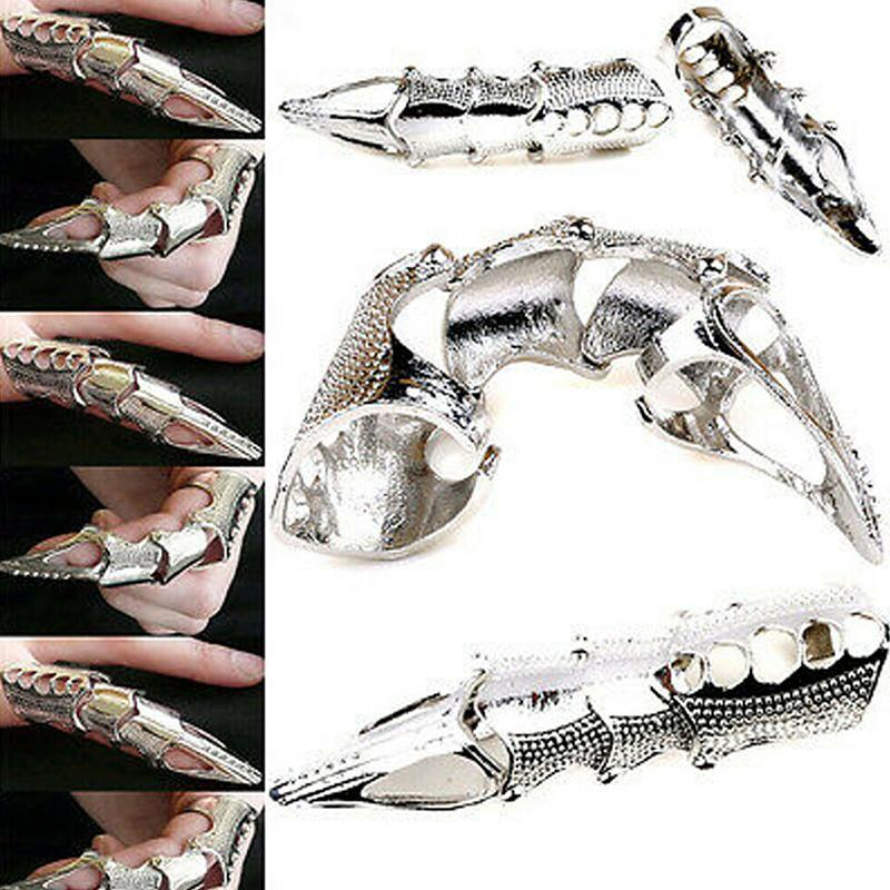 Retro-Gothic-Punk-Stil, übertriebener langer Gelenk-Nagelschwanzring für Männer und Frauen