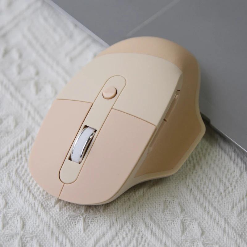 2.4G Wireless Mouse for Laptop Ergonomic Computer Mouse with 3 Adjustable Levels 6 Button Cordless Mouse Bluetooth Mouse