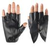 PU Leather Half Finger Gloves Button Hole Leather Gloves Stylish Women Leather Gloves  Performance