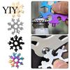 Special Shaped Screw Driver All In One Snowflake Multi Tool, Stainless Steel Bottle Opener/Flat Compact Crv Alloy Spanner Phillips Screwdriver