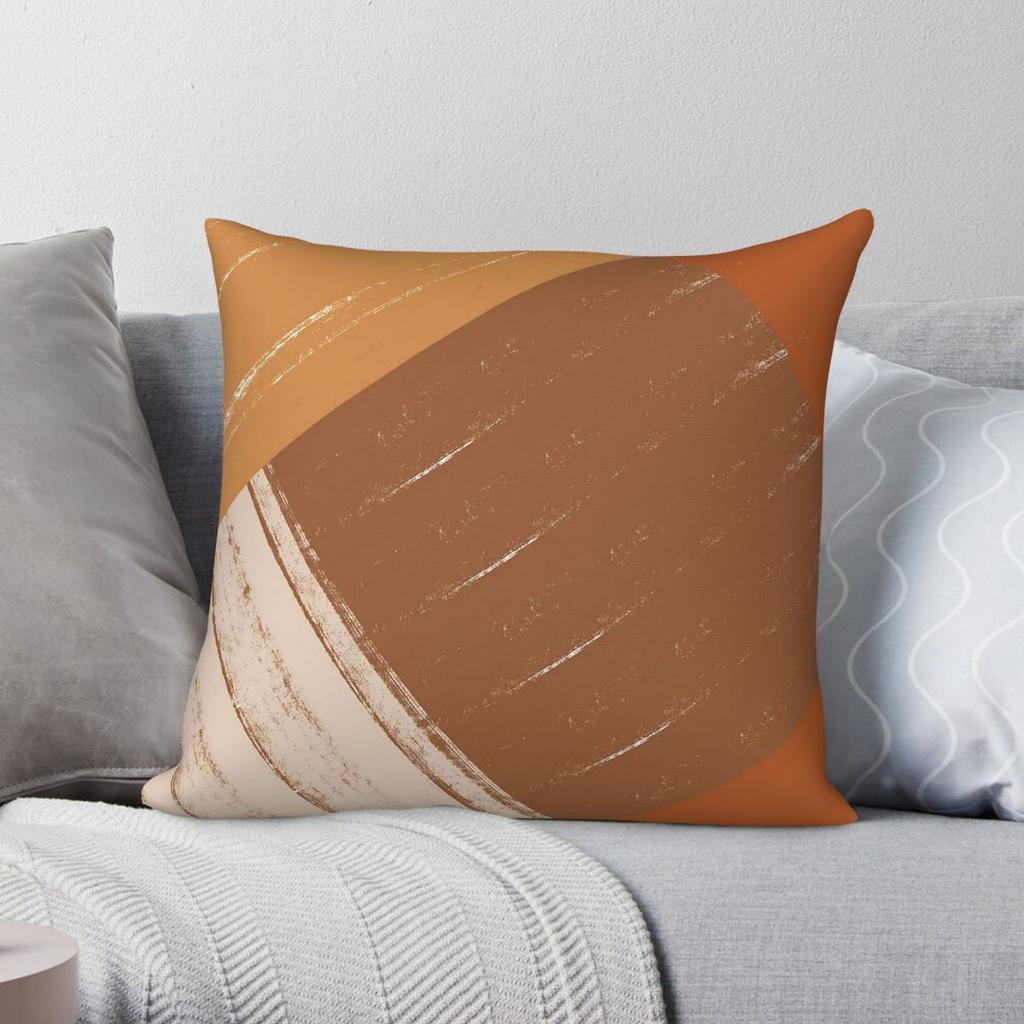 Warm Color Stripes Contemporary Square Pillowcase Polyester Linen Velvet Creative Zip Decor Sofa Seater Cushion Cover Wholesale