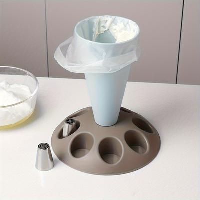1pcs Pastry Bag Stand Accessory For Bakery, Baking Tool Display Tray, Cookie Decorating Cupcake Nozzle Cake Decorating Tool