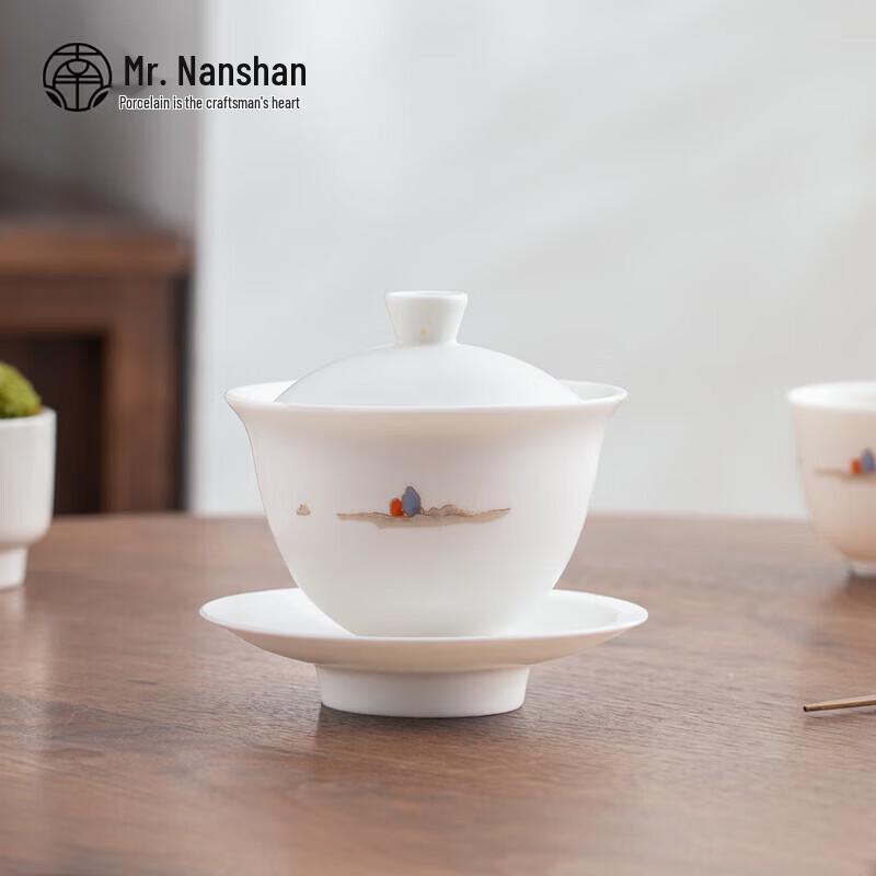Mr. Nanshan Guanshan White Porcelain Gaiwan