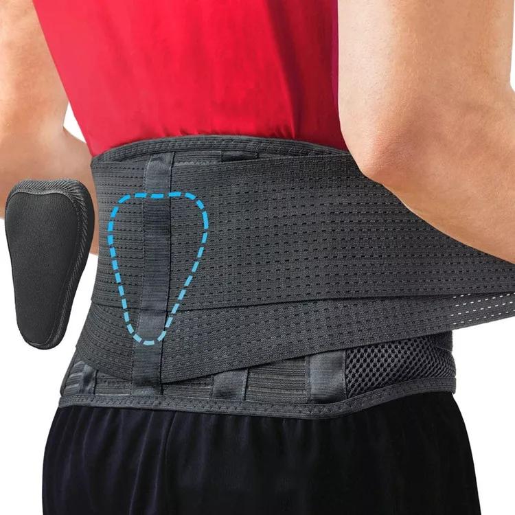 2025 Sports Steel Plate Bracing Double Support Lower Back Brace Lumbar Support Belt Adjustable Breathable Removable Pad S