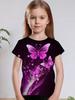 Abbigliamento Bambina Vestiti Bambina Maglietta Manica Corta Bambina Stampa Farfalla Carina Kawaii Girocollo Top Bambina Vestiti Estivi Bambini