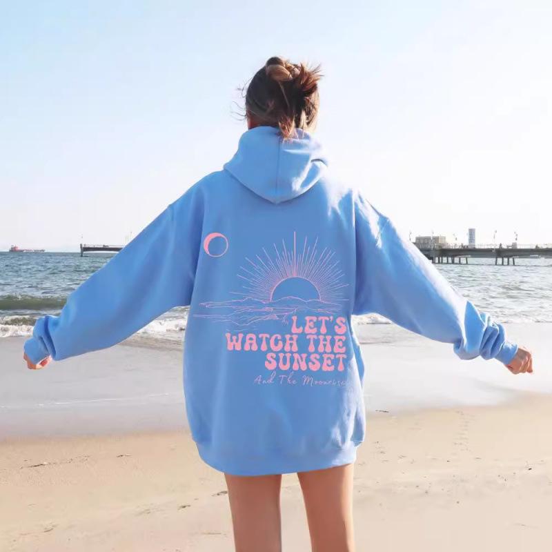 Girls' Cross Sunset Drop Shoulder Hoodie