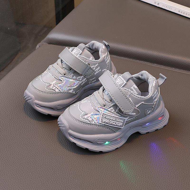 Fashion Girls' Shoes Soft Soled Boys Casual Shoe Anti Slip Kids Shoe Simple Girls Sports Shoes Comfor Child Luminous Shoe