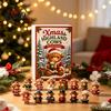 Decorative Tabletop Display 2026 Highland Cow Advent Calendar, 24 Day Christmas Countdown Calendar with 2D Acrylic Collectible Durable Hanging Pieces