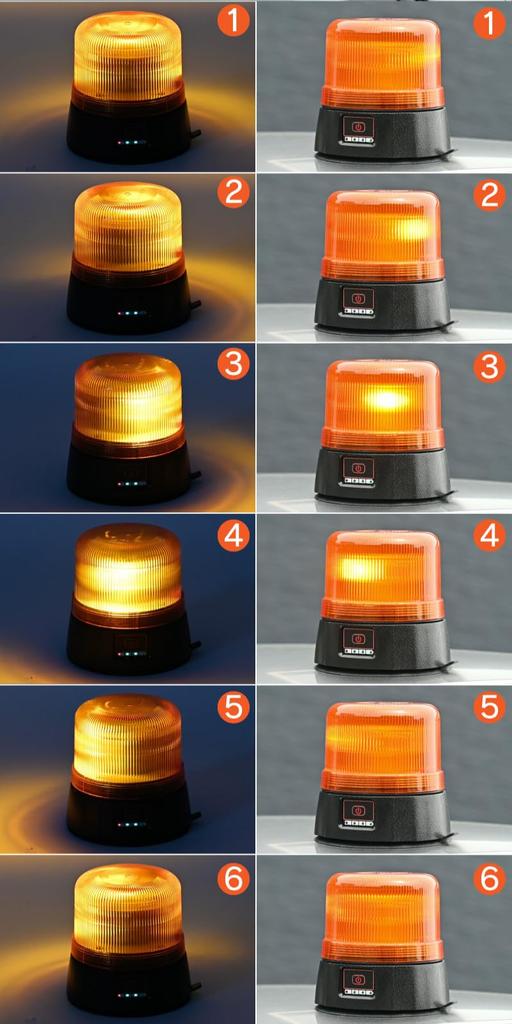FUNKS Rechargeable Rotating and Orange 36 6 Patterns Light, Magnetic, Waterproof, Yellow, Orange, LEDs, LEDs,