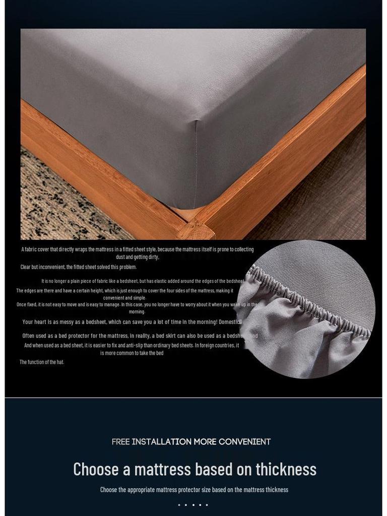 Brushed Cotton Non-slip Fitted Sheet and Mattress Cover for Hotel & Guesthouse Beds