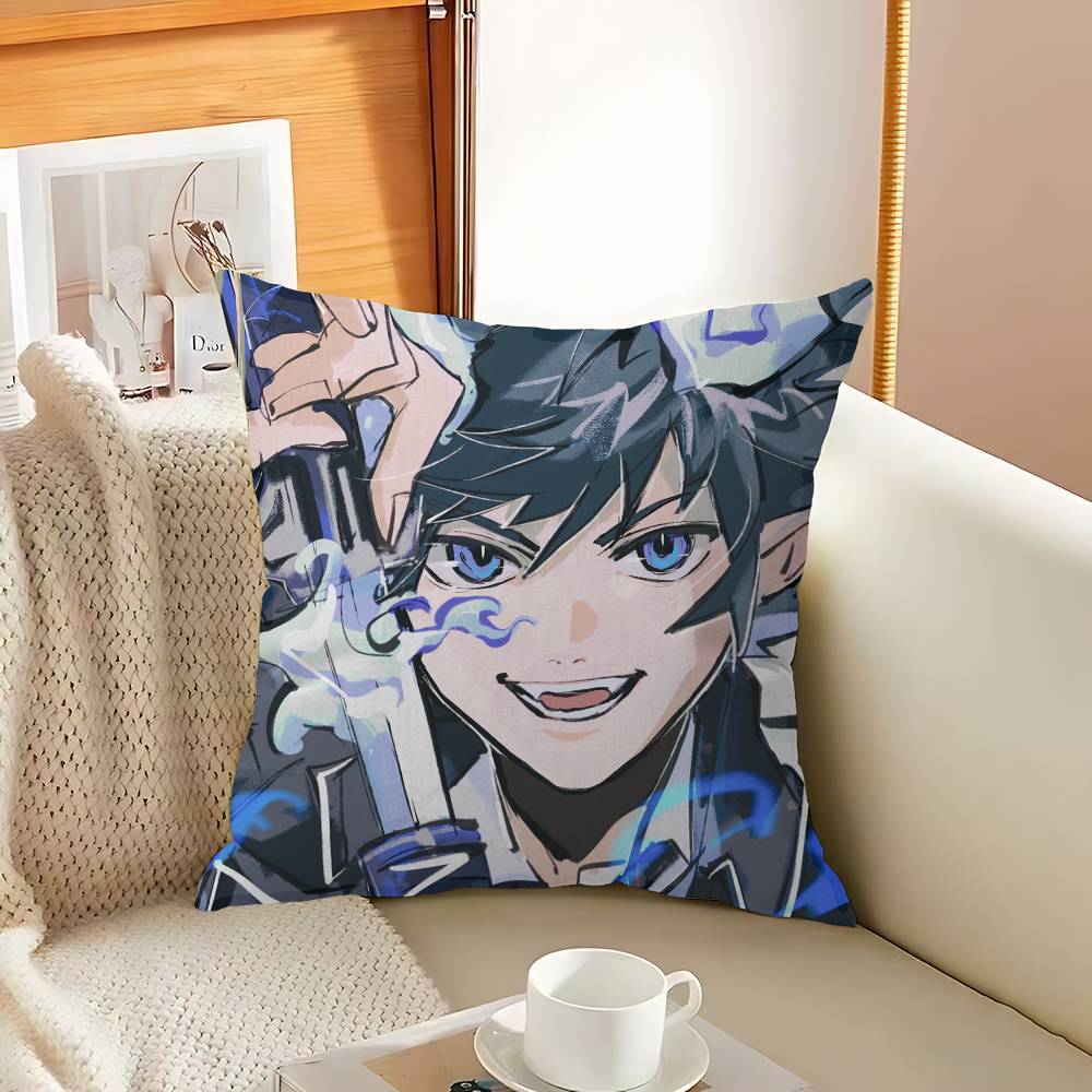 Blue Exorcist Cushion Cover Pillowcase Upholstery Sofa Throw Pillow Home Decor Pillowcas