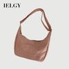 Large Capacity Dumpling Bag Shoulder Messenger Commuter Pink Tote Bag