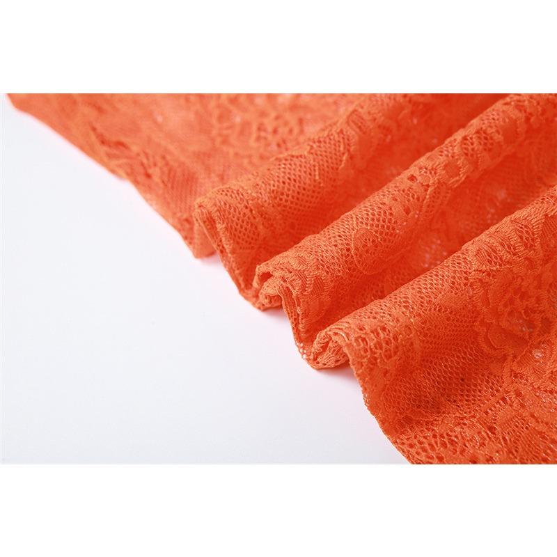 Vestidos de verano sexys con encaje transparente que adelgazan la cadera para mujer