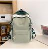 Schoolbag new trendy junior and senior high school student backpack, simple casual backpack, fashionable collegiate style patchwork color backpack,