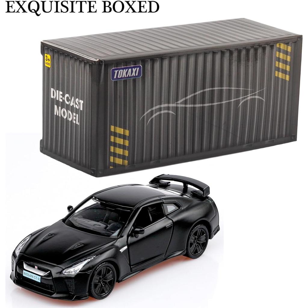1/36 Ölçekli GTR Pres Döküm Model Arabalar, Geri Çekilebilir Araçlar GTR R35 Oyuncak Arabalar, Erkek Kız Çocuklar İçin Araba Hediyeleri