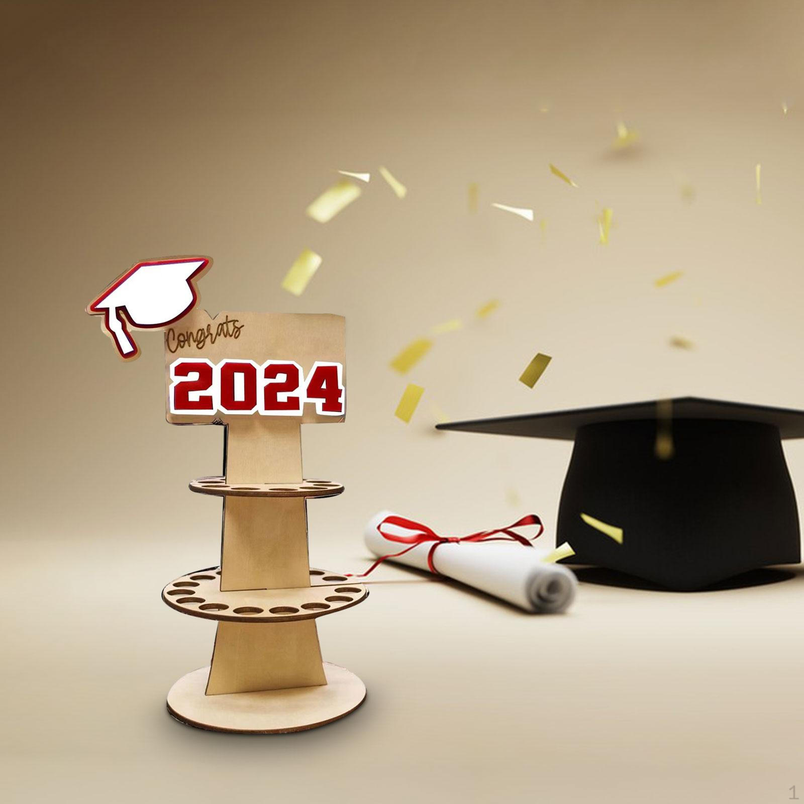 

Держатель для денег, подарочный торт на выпускной, деревянная стойка для праздника, выпускной своими руками, White Hat