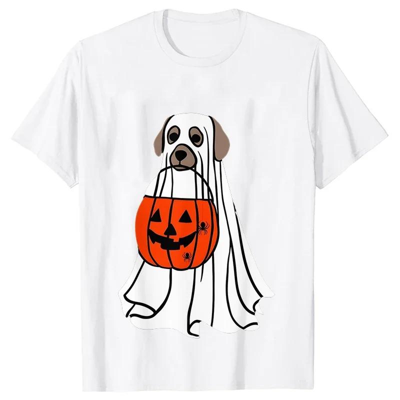 Cute Halloween Dog Y2k T-Shirt for Men Spooky Halloween Party T-Shirt Retro Gothic Shirt Unisex Adult Graphic Tee Shirt Clothes