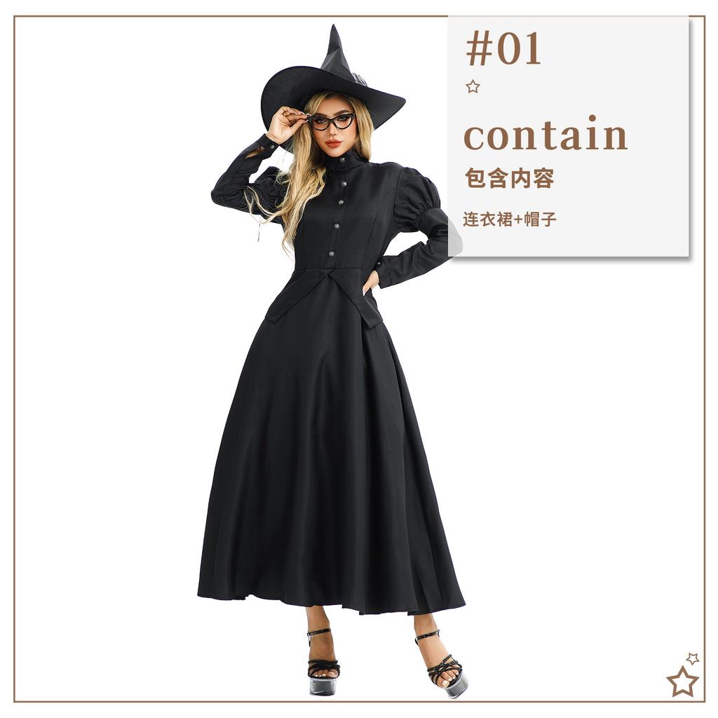 Halloween Costume Adult Female Vampire Queen Stage Costume Dress Witch Costume Witch Dress