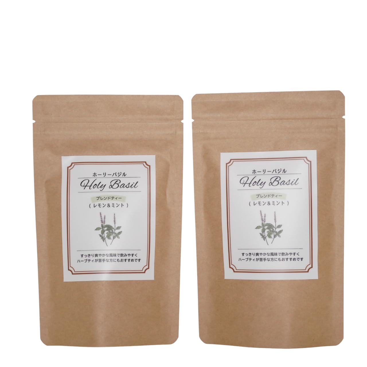 

Holy Basil (Lemon & Mint) Blend Tea, Naturally Grown in Miyazaki Prefecture, 1.2g x 10 Tea Bags x 2 Bags
