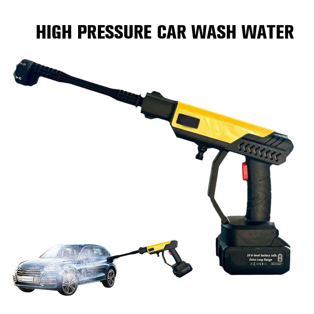 Electric Car Pressure Washer Handheld,Portable Battery Power Washer With 6-in-1 Nozzle, For Car Floor Fence Wall Cleaning K9Y4