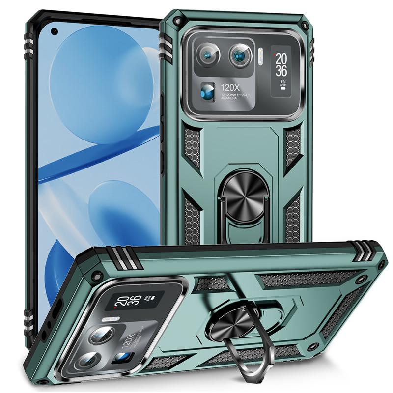 For Xiaomi Mi 11 Ultra Case Shockproof Armor Metal Ring Phone Cases For Xiaomi Mi11 Ultra Stand Holder Back Cover