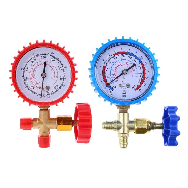 220PSI  500PSI Professional Air Conditioning Refrigerant Recharge Pressure Gauge Manometer