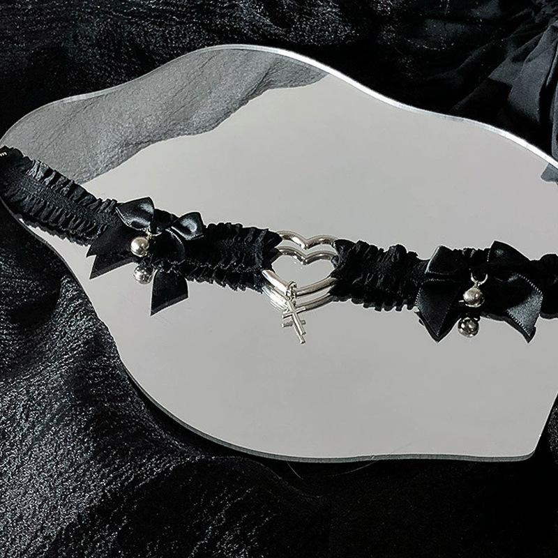 Collier à clochettes pour femme, tour de cou, accessoires de cou, collier, chaîne de clavicule, collier sexy, col blanc