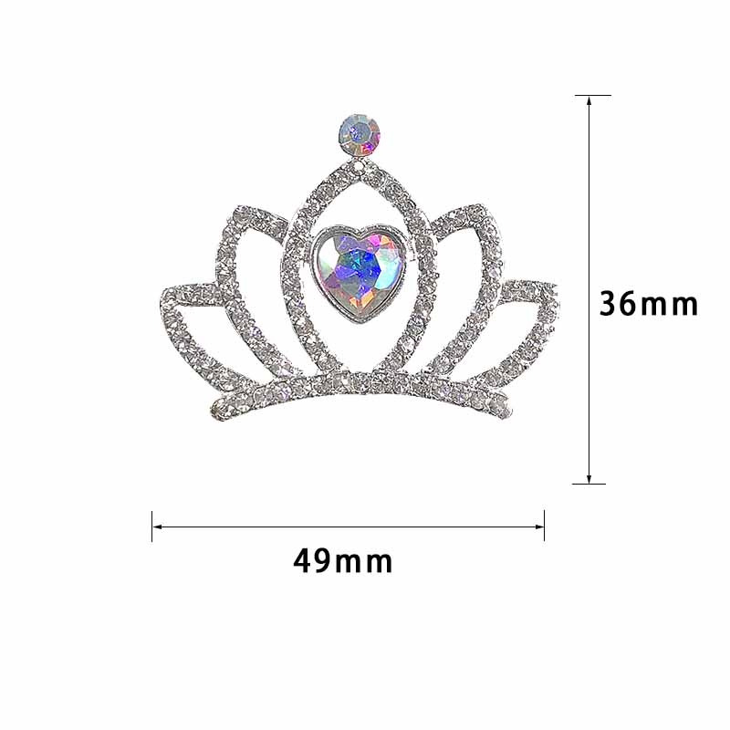 5Pcs Rhinestone Crown Embellishments Flatback Buttons Crowns Hair Bowknot Flower Wedding Decoration DIY Craft Supplies wholesale