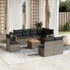 VidaXL Garden Lounge Set with Cushions 9 Pcs, Patio Sofas, Patio Furniture Set, Outdoor Furniture, Grey 3224604