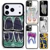 Dentist Tooth Pattern Phone Case For iPhone 17 16 15 14 13 12 11 Pro Max Plus 17Air Soft Silicone Cover