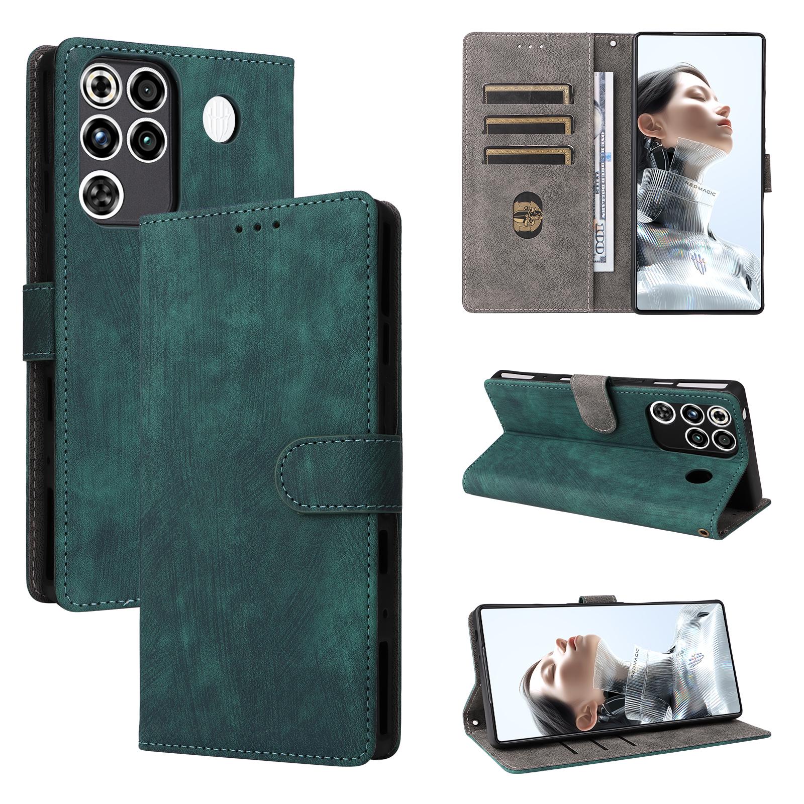 

Чохол-книжка для ZTE nubia RedMagic 11 Pro/Red Magic 11 Pro+ Plus з PU шкіри, захист всього корпусу [Блокування RFID], чохол-гаманець зелений