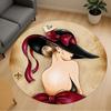 1pc Hat Lady Round Chair Mat Office Area Rug - Non-Slip, Floor Mat for Office, Bedroom, and Indoor Decor P127221