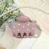 huaqianguhh Hair Claw for Women, Small Size Back Head Clip, Dot Print Shower Claw, Korean Style Accessory Thin