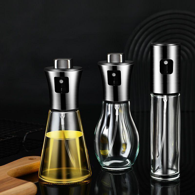 Glass Kitchen Oil Sprayer Bottle with Stainless Steel Atomizing Spray Head