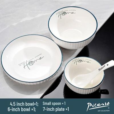 Picasso Seria HOME Nordycki Ręcznie Robiony Ceramiczny Zestaw Śniadaniowy 4-elementowy