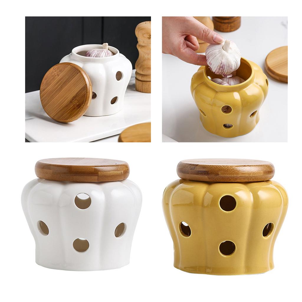 Stylish Storage Jar Handcrafted Hollow Container for Jewelry Garlic Ginger Container Candy Storage Box Jar with Lid