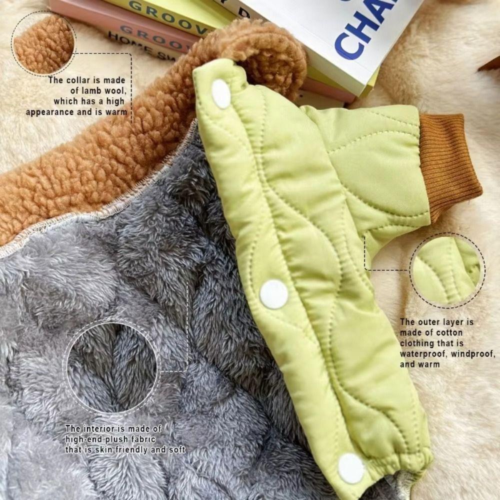 Thick-Warmed Dog Warm Clothes Lamb Wool Pet Clothes Fashion Pet Plush Coat  For Small Medium Dog