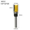 Pattern Bit Industrial 1/4inch Shank Top Bearing Flush Trim Pattern Router Bits