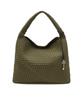Athe Vanessabruno Khaki Neoprene Weaving Shoulder Bag L Aaba6E851K3