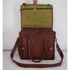 Vintage Leer Reisbagage Koffer Overnachting Weekend Duffel Laptop Tas Nieuw