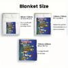 Playful Cartoon Group Shot 2D Flat Pattern Flannel Blanket High Quality All Seasons Warmth and Comfort Perfect for Christmas Gifts.