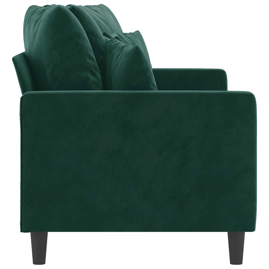 2 Seater Sofa Dark Green 140 Cm Velvet