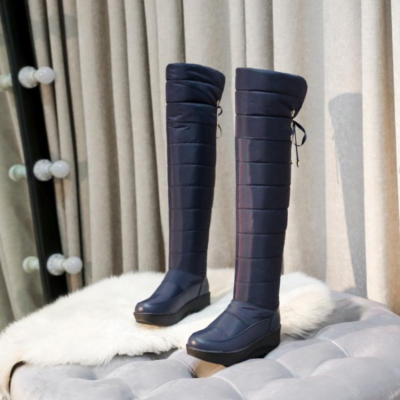 Winter thickened velvet boots children thick-soled non-slip waterproof down snow boots warm and cold-resistant cotton shoes flat heels