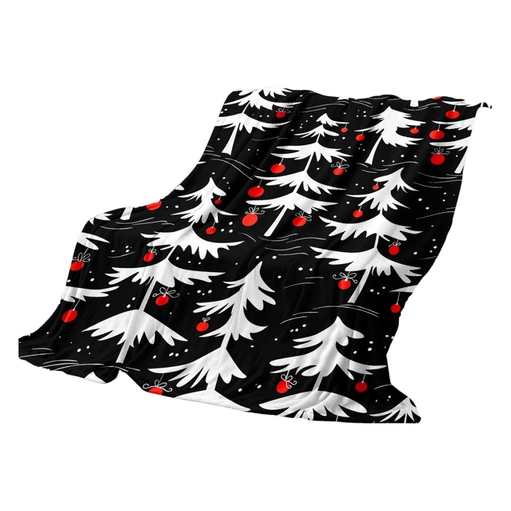 150*200cm Christmas Flannel Printed Blanket Holiday Gift