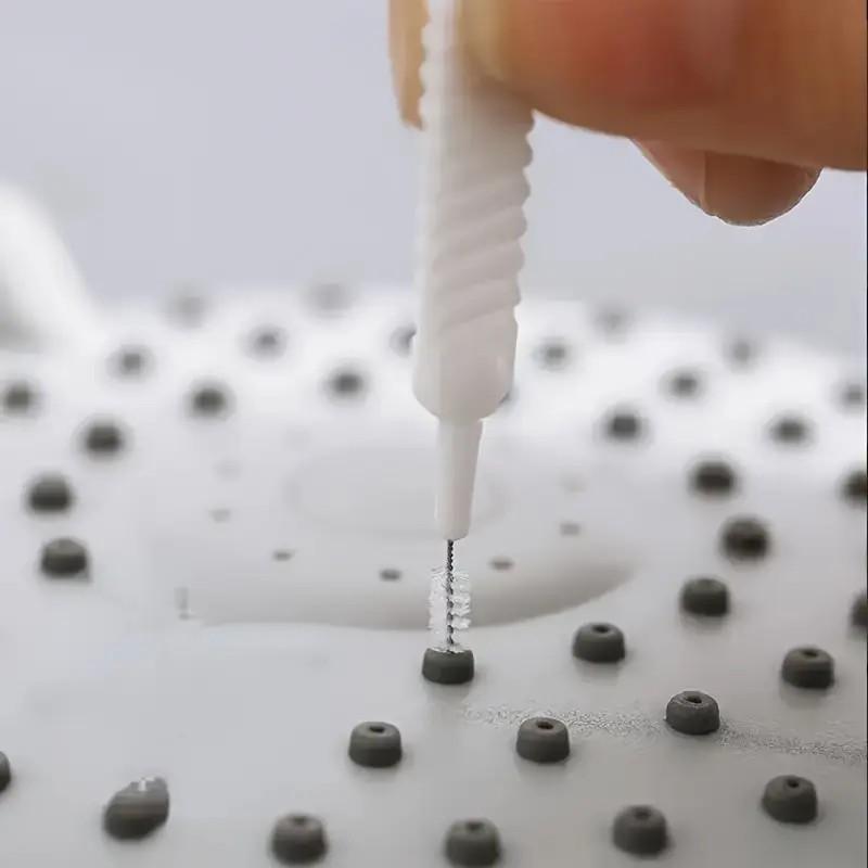10Pcs Shower Cleaning Brush Bathroom Micro Nylon Brush Nozzle Anti-blocking Cleaning Tools Bathroom Accessories