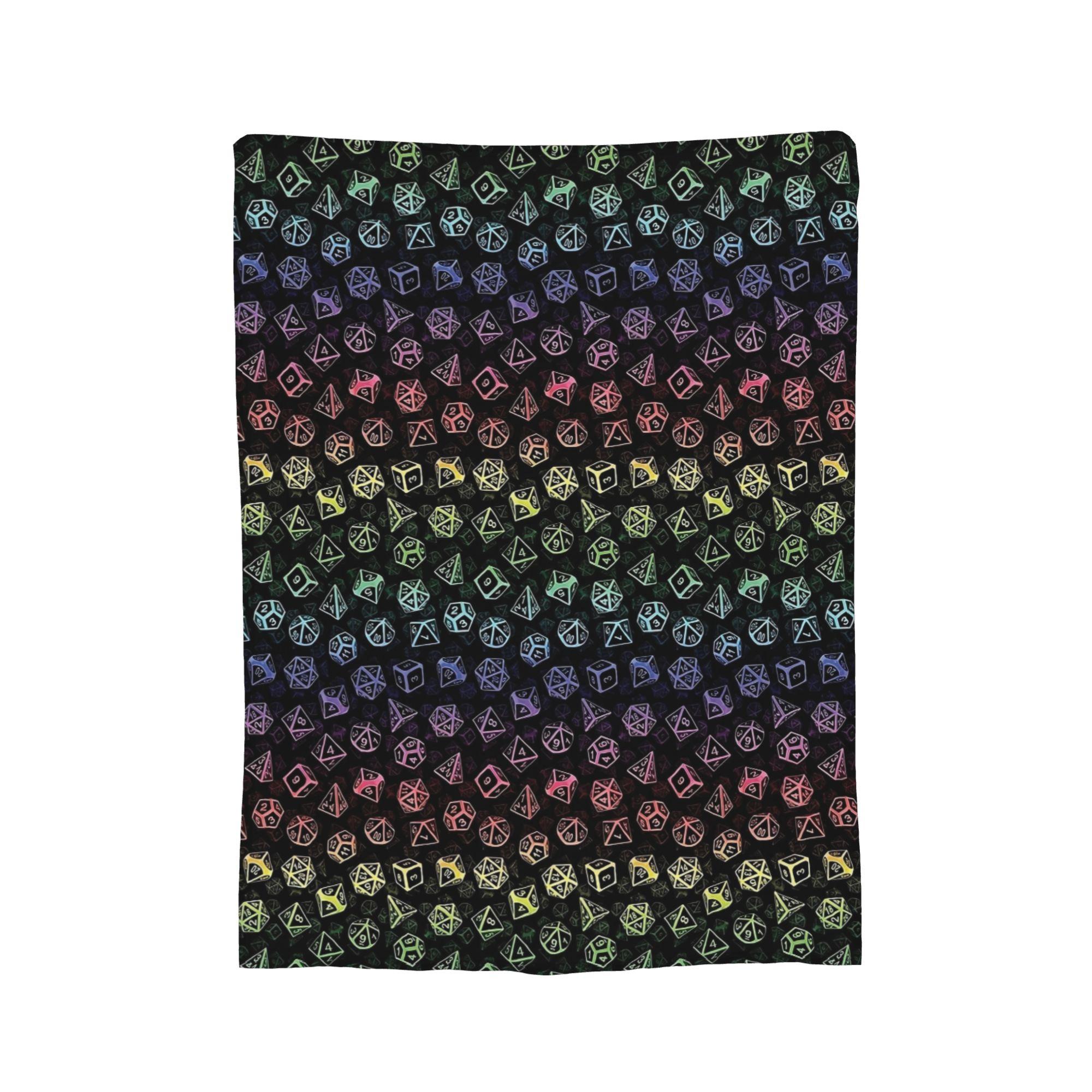 D20 Dice Set Pattern  Blankets Fleece Autumn/Winter  Breathable Lightweight Throw Blankets for Bed Travel Rug Piece 30x40in