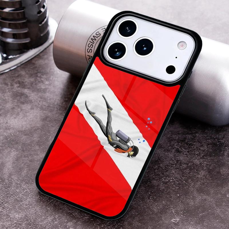 Dive Scuba Diver Shark Diving Phone Case For iPhone 17 16 15 14 13 12 11 Pro Max Plus 17Air Soft Silicone Cover