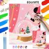 Digital Oil Painting Christmas Snow Globe Hand Painting Home Decoration Painting
