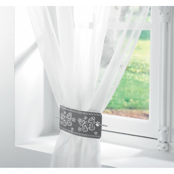 Embrasse Bicolore Papillon Gris argent